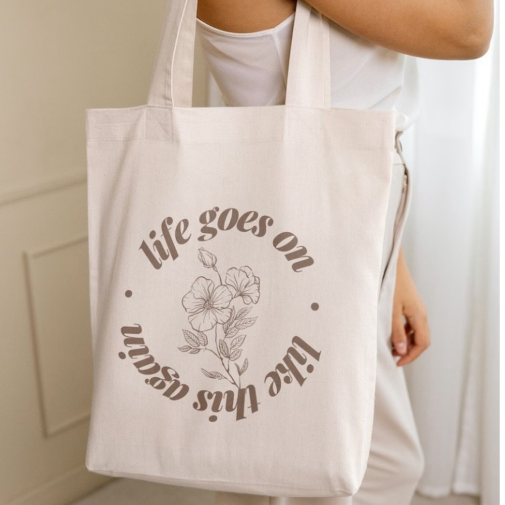 BTS INSPIRED LIFE GOES ON TOTE